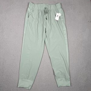 Apana Pants Womens Large Green Seascape Yoga Lifestyle Joggers Recycled Stretch